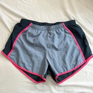 Nike Drifit shorts, grey and pink, with lining inside size S